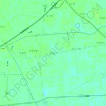 Mapa topográfico Dongdingan, altitud, relieve