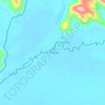 Mapa topográfico Tinading, altitud, relieve
