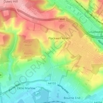 Mapa topográfico Sheepridge, altitud, relieve