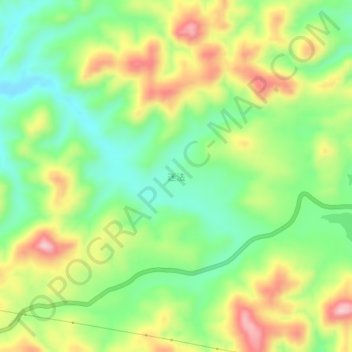 Mapa topográfico Mifa, altitud, relieve