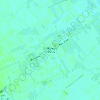 Mapa topográfico Saltfleetby St Peter, altitud, relieve