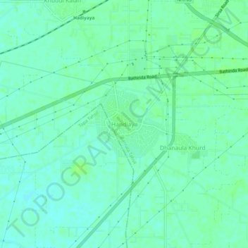 Mapa topográfico Handiaya, altitud, relieve