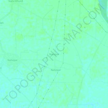 Mapa topográfico Nasipur, altitud, relieve