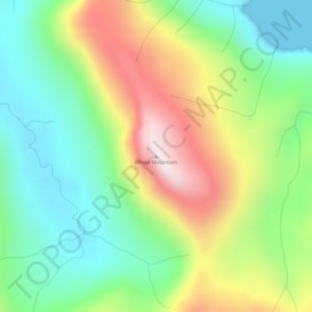 Mapa topográfico White Mountain, altitud, relieve