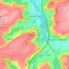 Mapa topográfico Berzy-le-Sec, altitud, relieve