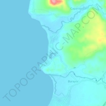 Mapa topográfico Saud, altitud, relieve