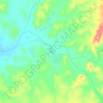 Mapa topográfico Tawala, altitud, relieve