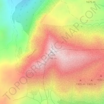 Mapa topográfico Spathi, altitud, relieve