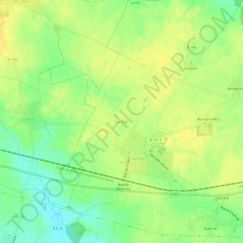 Mapa topográfico Le Clos, altitud, relieve