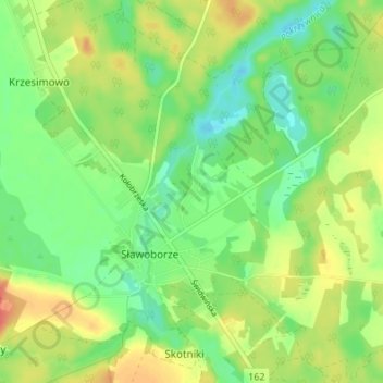 Mapa topográfico Parcele, altitud, relieve