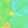 Mapa topográfico Куберганя, altitud, relieve
