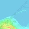 Mapa topográfico Varadero, altitud, relieve