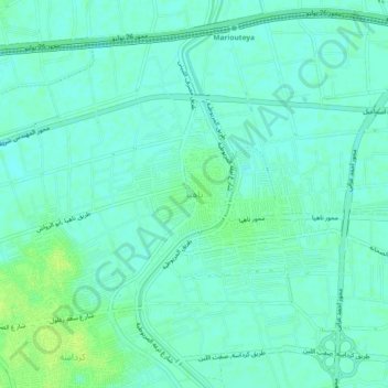 Mapa topográfico Nahia, altitud, relieve