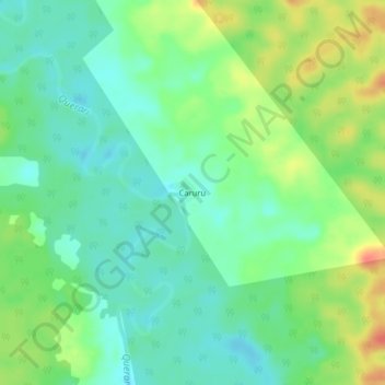 Mapa topográfico Caruru, altitud, relieve