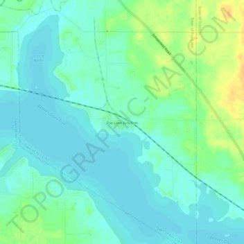 Mapa topográfico Fox Lake Junction, altitud, relieve