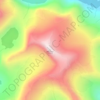 Mapa topográfico Høgstolen, altitud, relieve