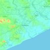 Mapa topográfico Srikakulam, altitud, relieve