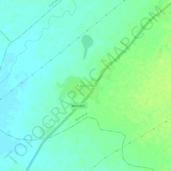 Mapa topográfico Karivena, altitud, relieve
