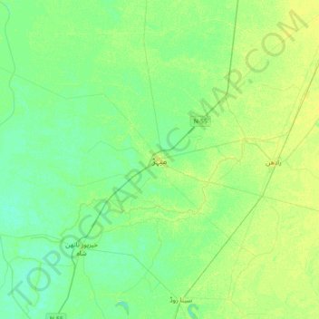 Mapa topográfico Mehar, altitud, relieve