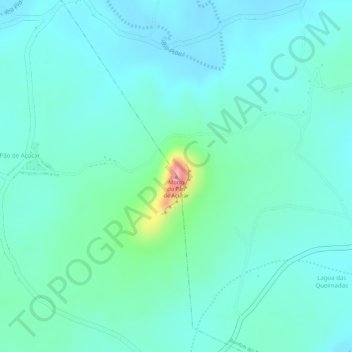 Mapa topográfico Morro do Pão de Açucar, altitud, relieve