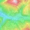 Mapa topográfico Plesdinaz, altitud, relieve