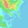 Mapa topográfico Merimbula, altitud, relieve
