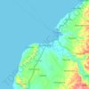 Mapa topográfico Dumanjug, altitud, relieve