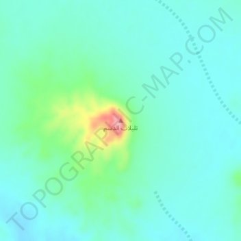 Mapa topográfico Tulaylat ad Dasm, altitud, relieve
