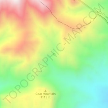 Mapa topográfico Cottonwoods Spring, altitud, relieve
