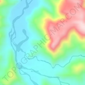 Mapa topográfico Mande, altitud, relieve