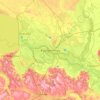 Mapa topográfico Kremenchuk, altitud, relieve
