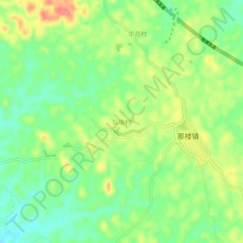 Mapa topográfico Tandun, altitud, relieve