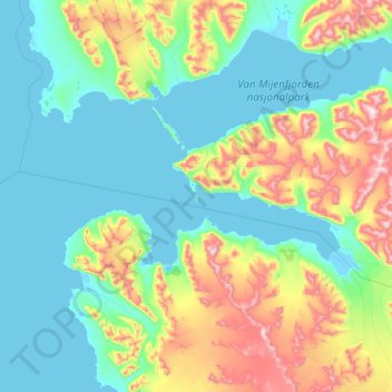 Mapa topográfico Eholmen, altitud, relieve