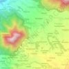 Mapa topográfico Girirejo, altitud, relieve