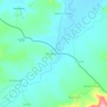 Mapa topográfico Bambavade, altitud, relieve