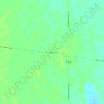 Mapa topográfico Corral de Lorca, altitud, relieve