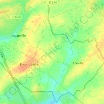Mapa topográfico Le Gros Chêne, altitud, relieve