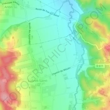 Mapa topográfico Roles, altitud, relieve