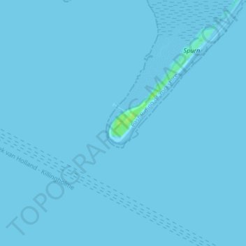 Mapa topográfico Spurn Head, altitud, relieve