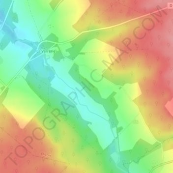 Mapa topográfico Les Marats, altitud, relieve