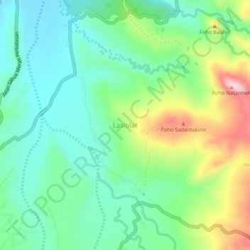 Mapa topográfico Lasiolat, altitud, relieve