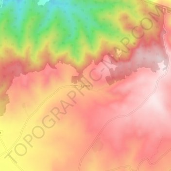 Mapa topográfico Eymir, altitud, relieve