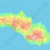 Mapa topográfico Kecamatan Nggaha Ori Angu, altitud, relieve