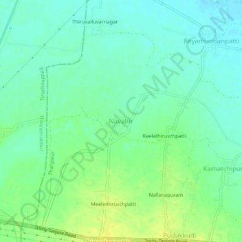 Mapa topográfico Navalur, altitud, relieve