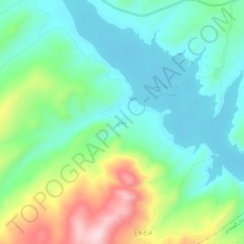 Mapa topográfico چلان, altitud, relieve