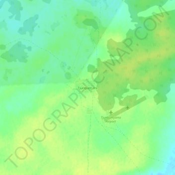 Mapa topográfico Tjuntjuntjara, altitud, relieve
