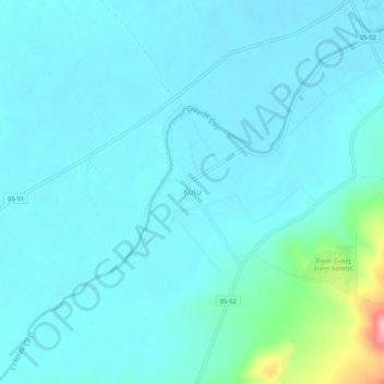 Mapa topográfico Kutu, altitud, relieve