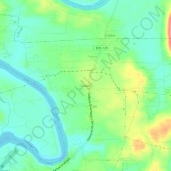 Mapa topográfico Costão, altitud, relieve