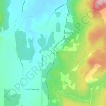 Mapa topográfico Grays, altitud, relieve