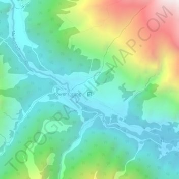 Mapa topográfico Upper Pisang, altitud, relieve